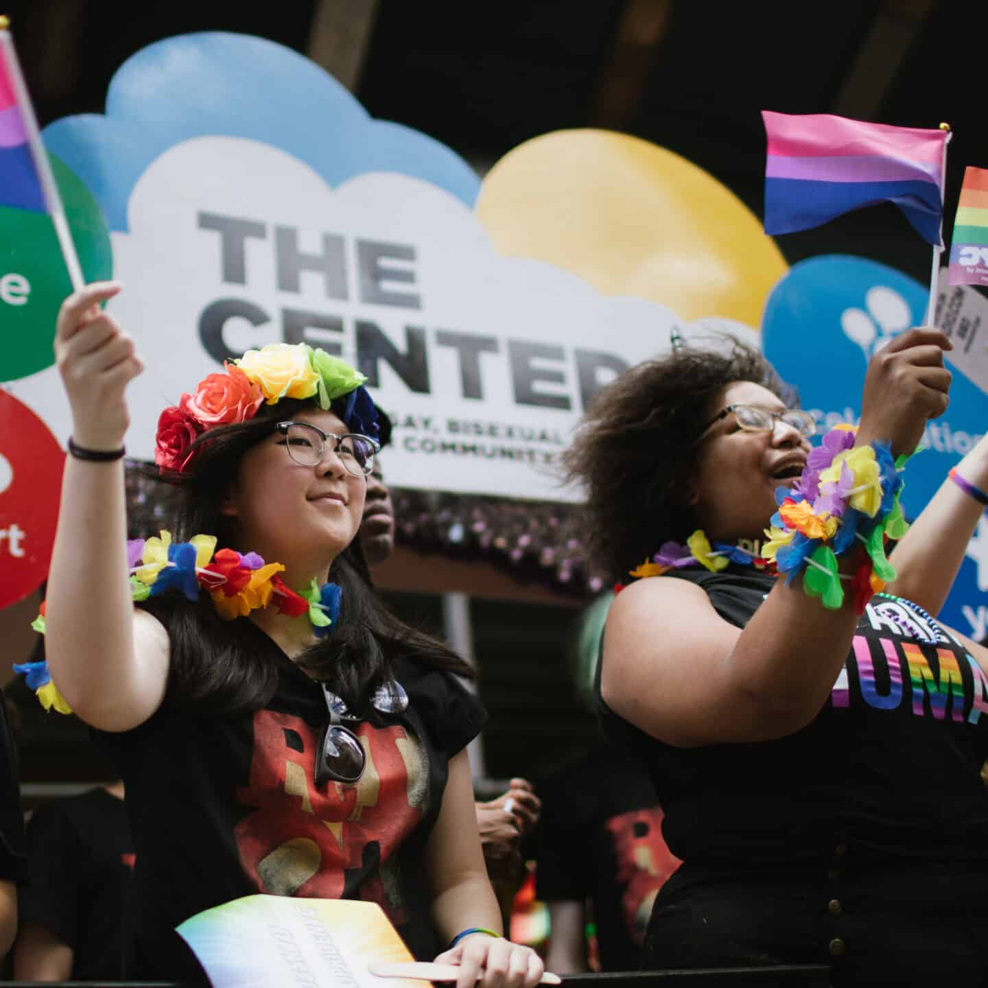 People celebrating at Pride