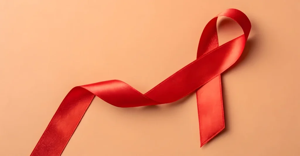 The Red Ribbon Rally Kiki Ball HIV AIDS Ribbon