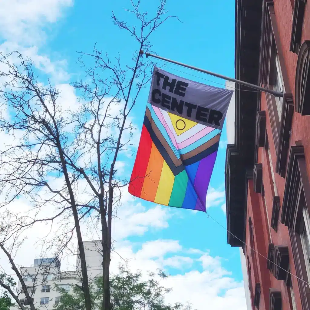 LGBTQ Progress Flag at The NYC LGBT Community Center