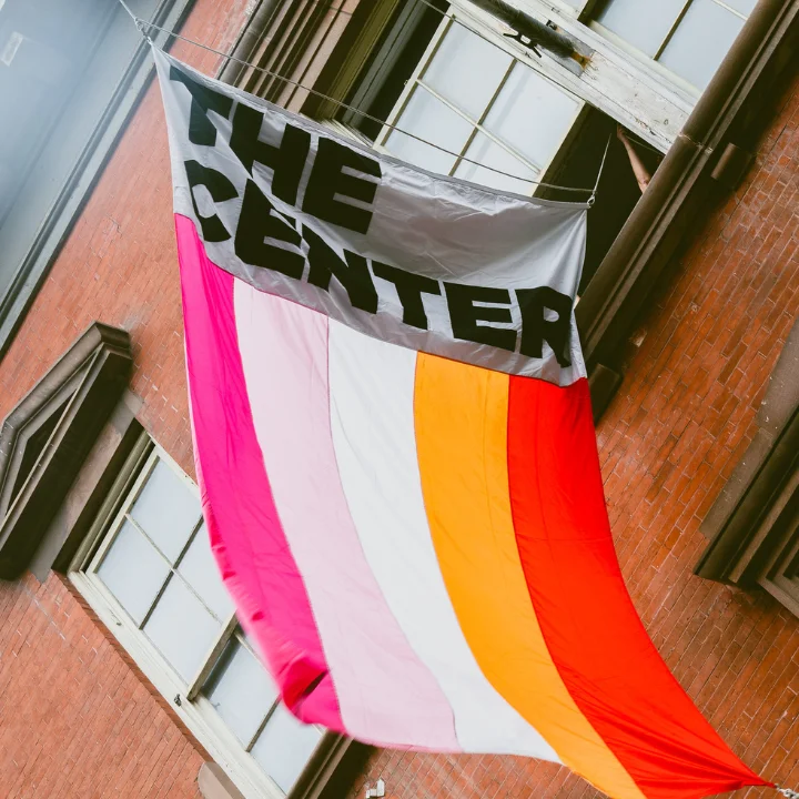 Lesbian flag raising