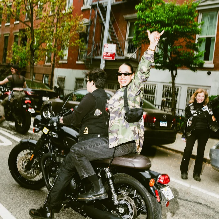 Bikers at Lesbian Visibility Week event at The Center