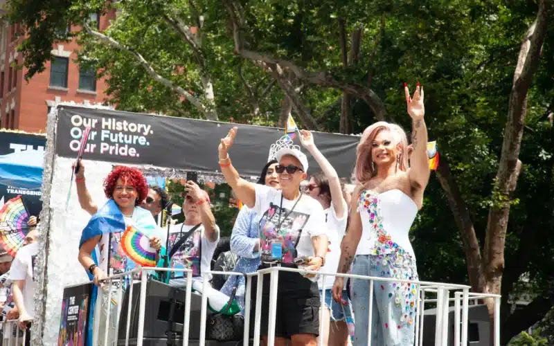 NYC Pride march float for The Center