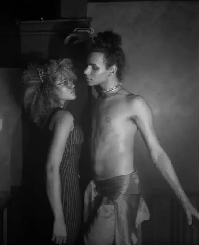 Two queer people creating art